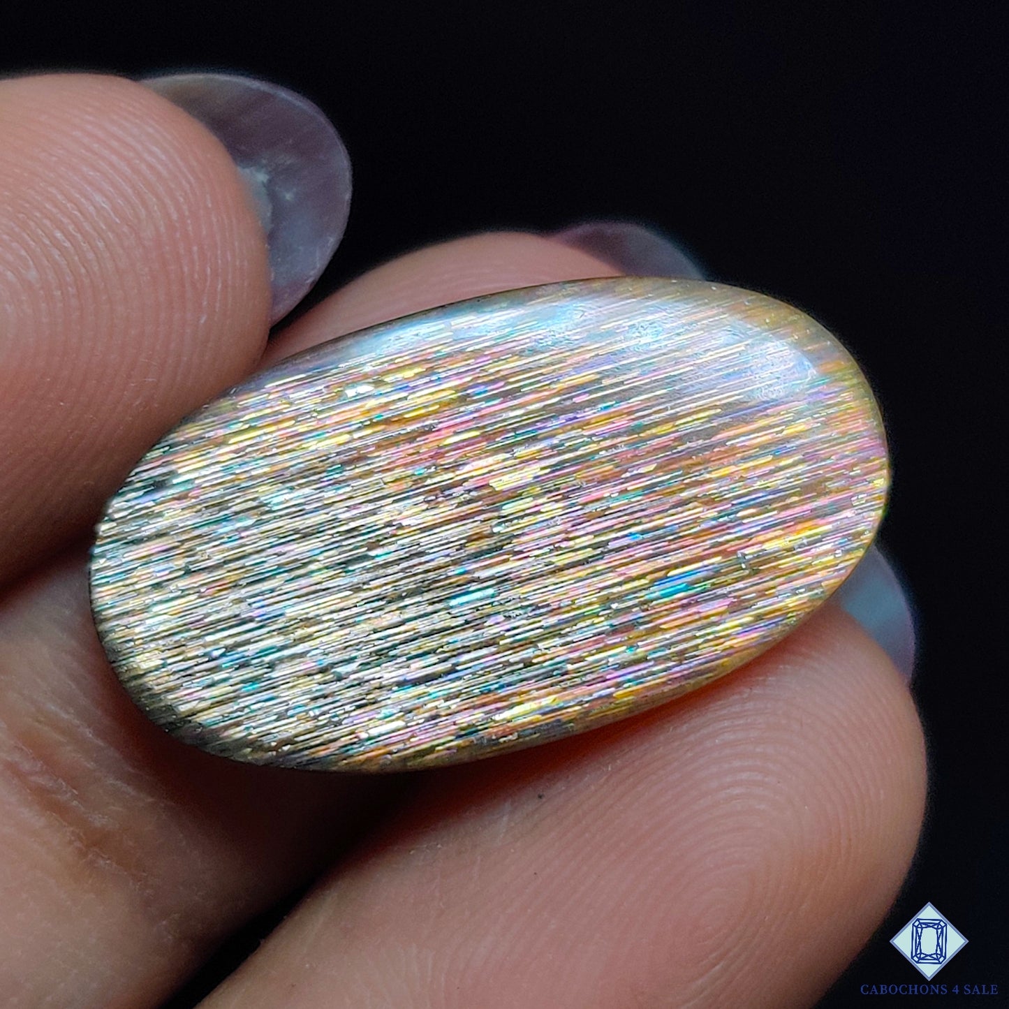 Meteor Shower Rainbow Lattice Sunstone
