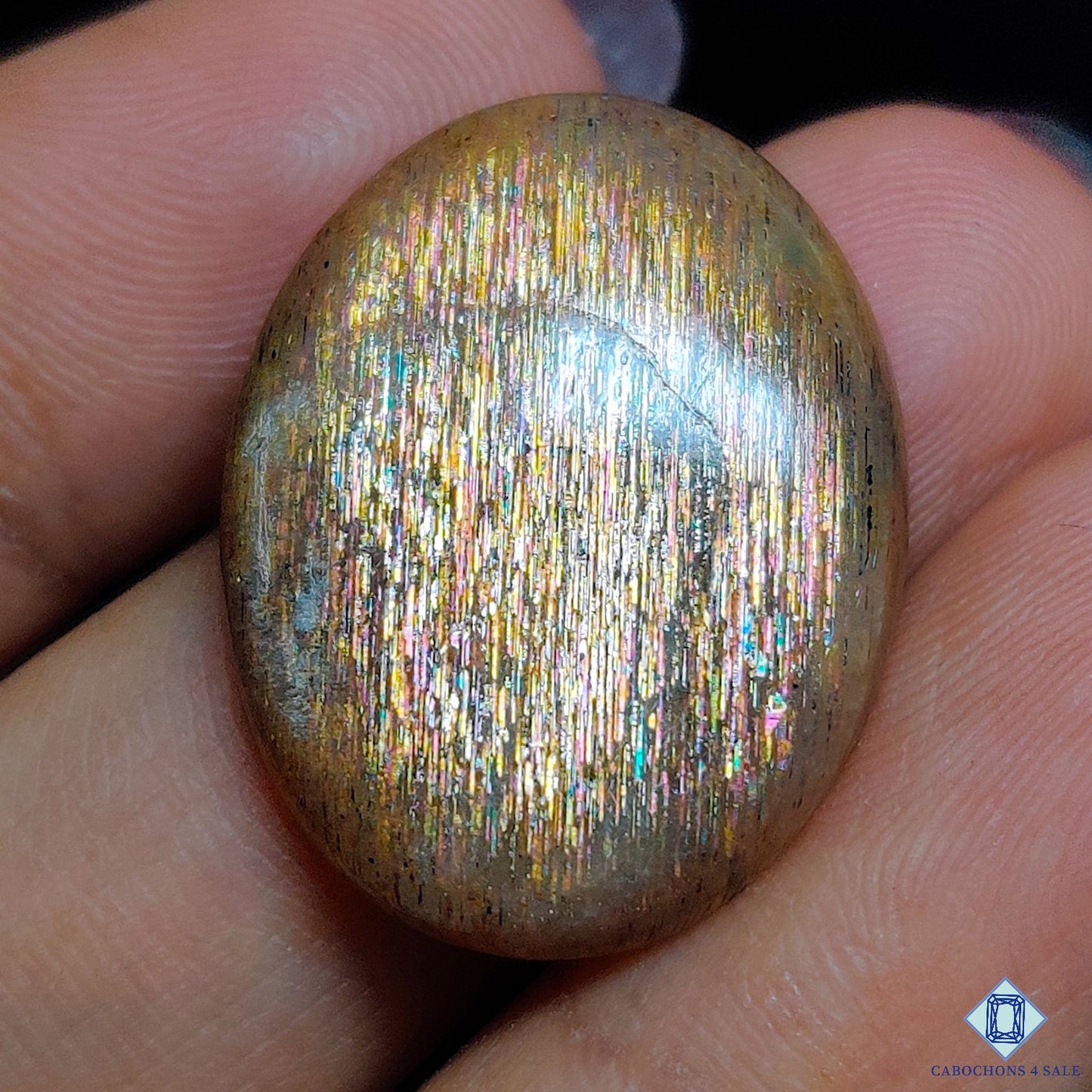 Meteor Shower Rainbow Lattice Sunstone