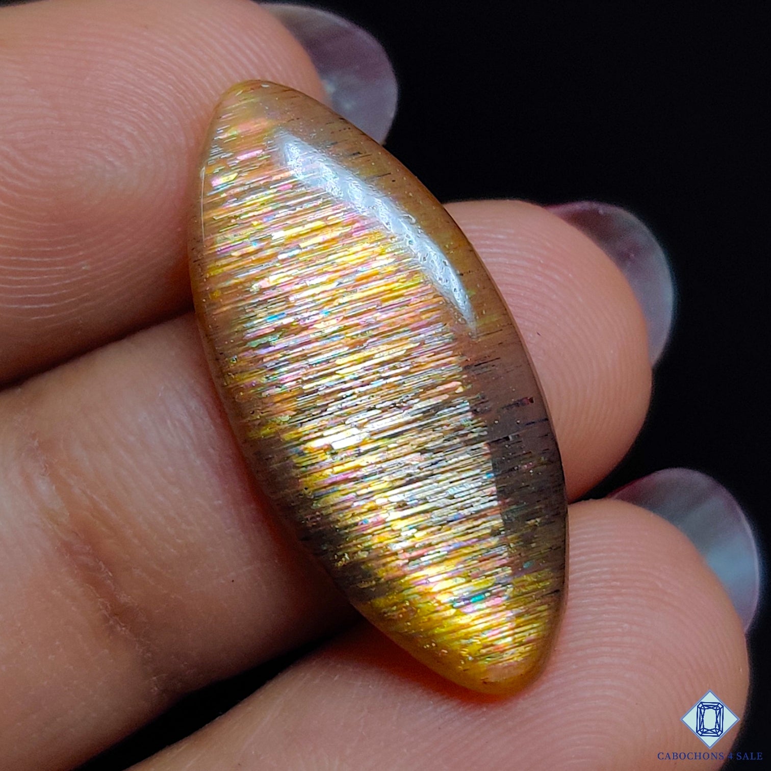 Meteor Shower Rainbow Lattice Sunstone