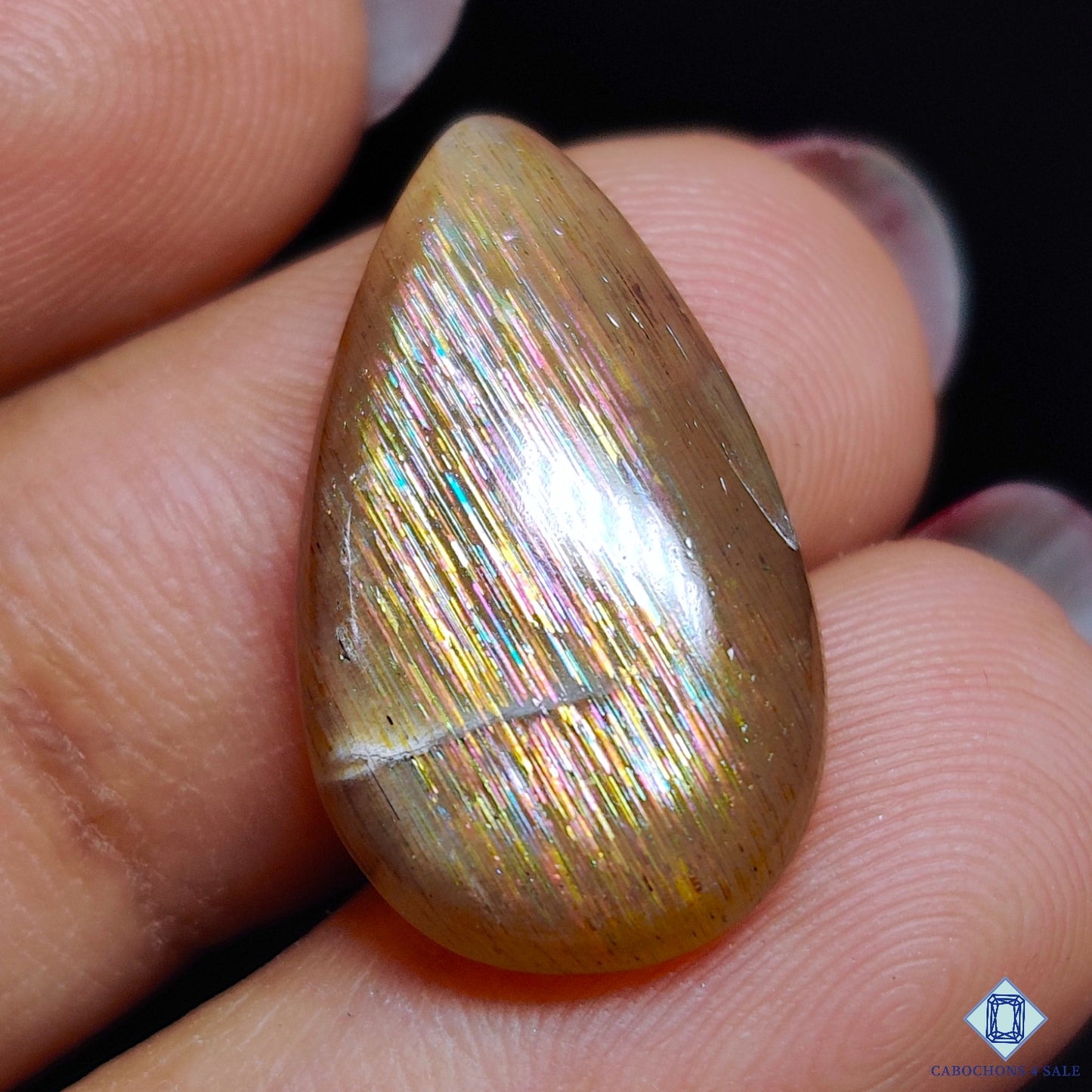 Meteor Shower Rainbow Lattice Sunstone