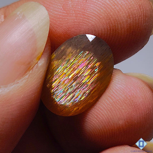 Meteor Shower Rainbow Lattice Sunstone