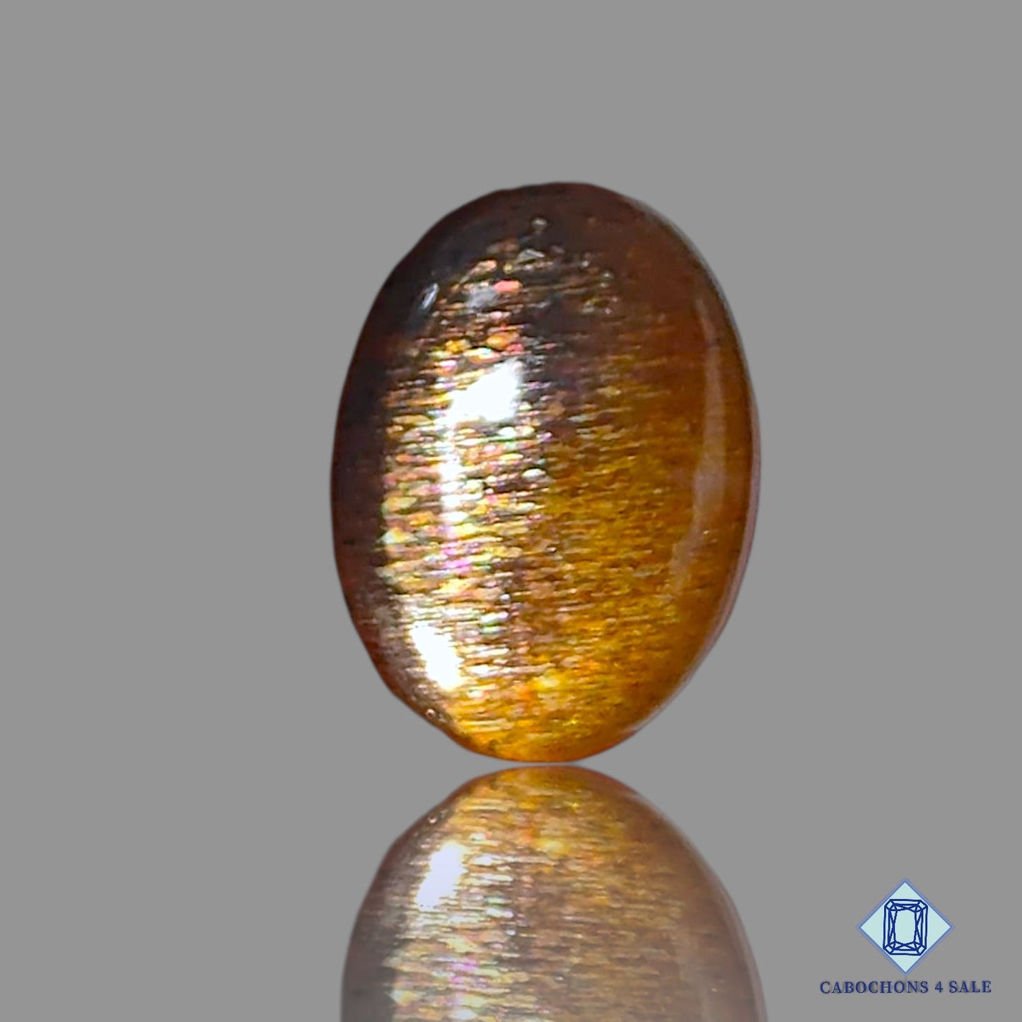 Natural Meteor Shower Rainbow Lattice Sunstone Gemstone Oval Cabochons 25*18*5mm from Australia available for sale