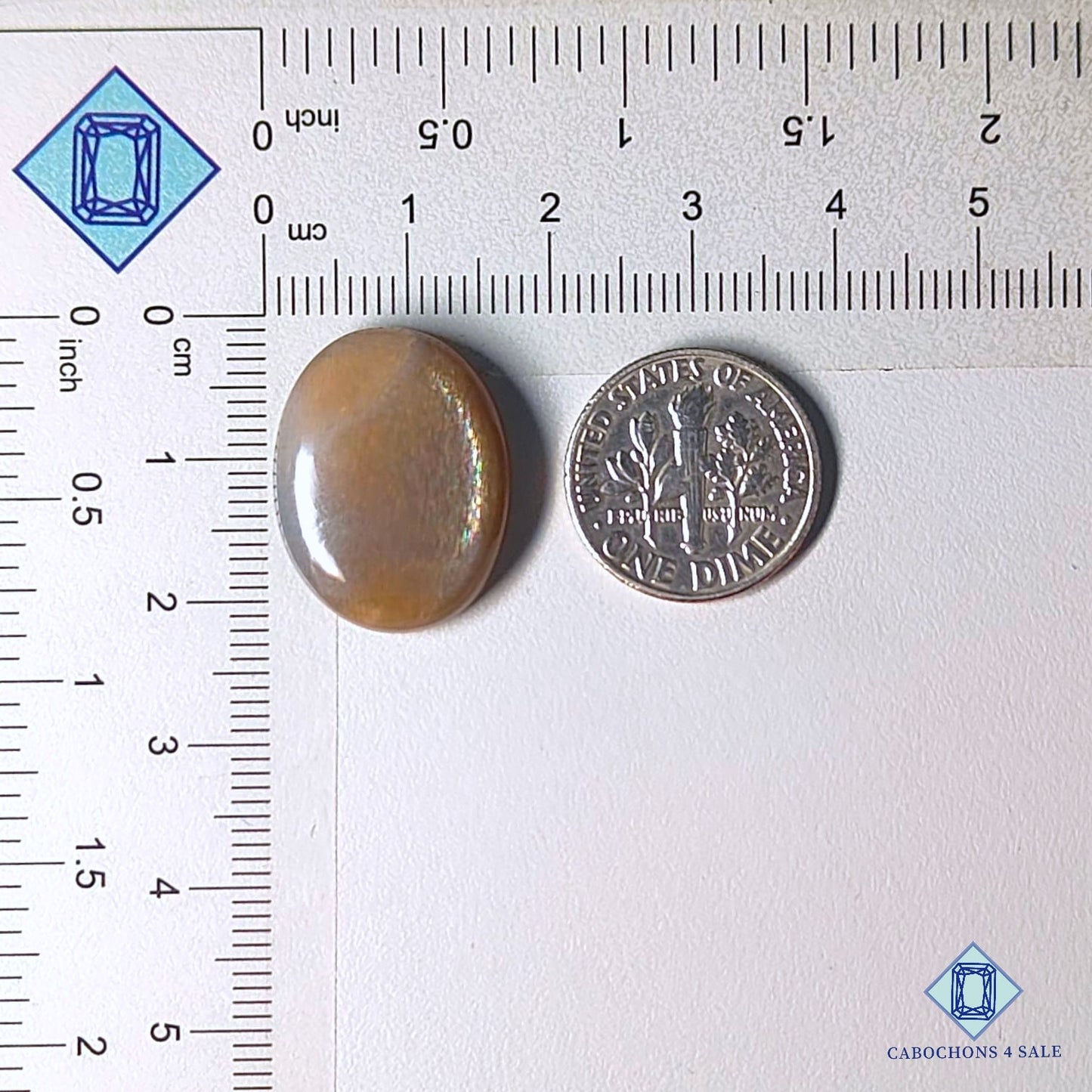 Natural Meteor Shower Rainbow Lattice Sunstone Gemstone Oval Cabochons 21*16*6mm from Australia available for sale