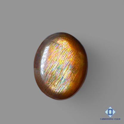 Natural Meteor Shower Rainbow Lattice Sunstone Gemstone Oval Cabochons 18*14*5mm from Australia available for sale