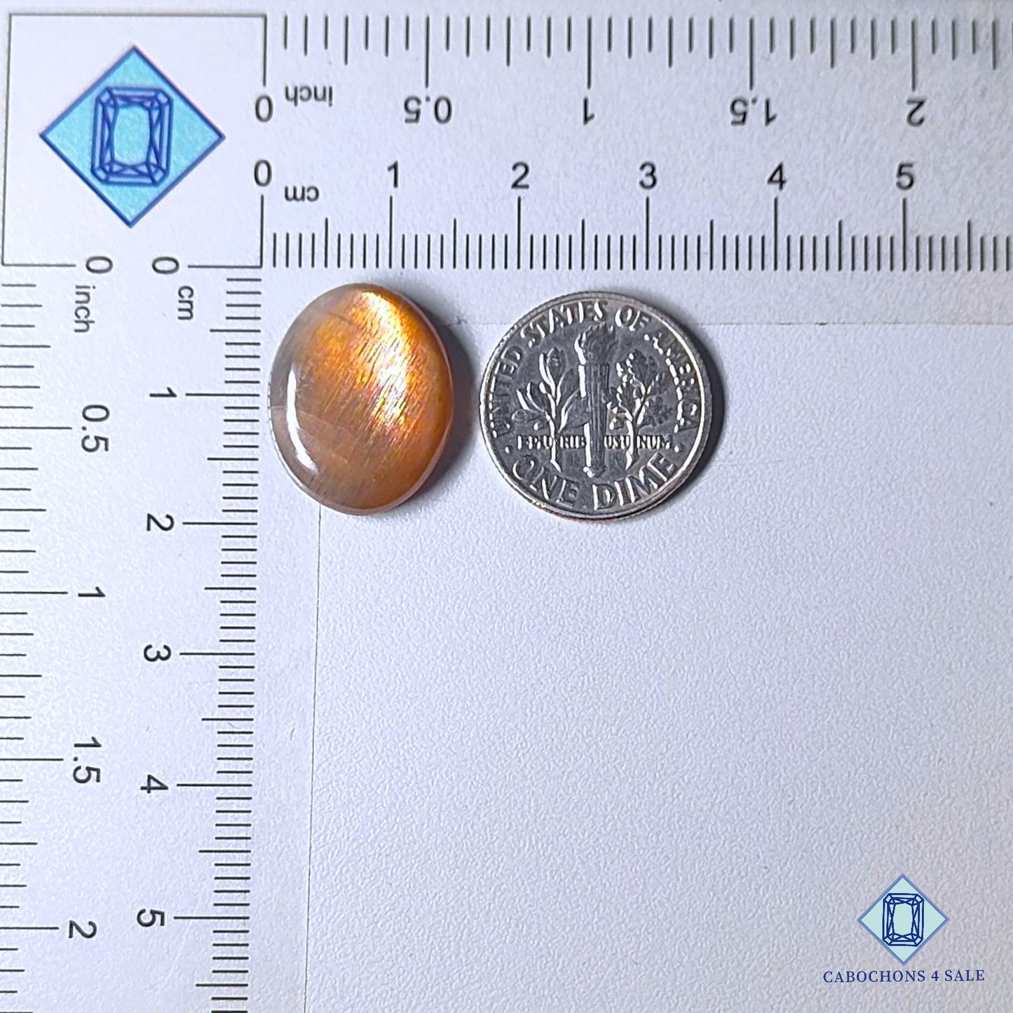 Natural Meteor Shower Rainbow Lattice Sunstone Gemstone Oval Cabochons 18*14*5mm from Australia available for sale