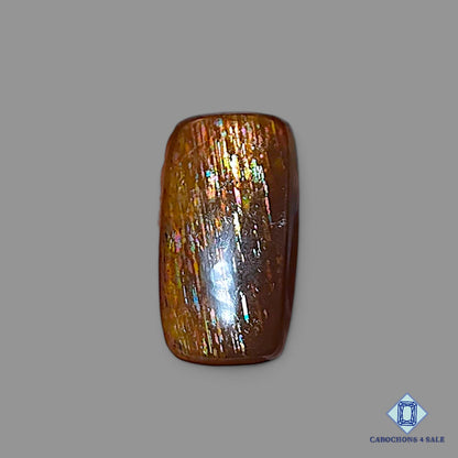 Natural Meteor Shower Rainbow Lattice Sunstone Gemstone Rectangle Cabochons 20*11*4mm from Australia available for sale