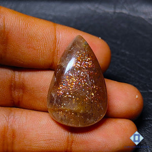 Natural Meteor Shower Rainbow Lattice Sunstone Gemstone Pear Cabochons 33*22*8mm from Australia available for sale