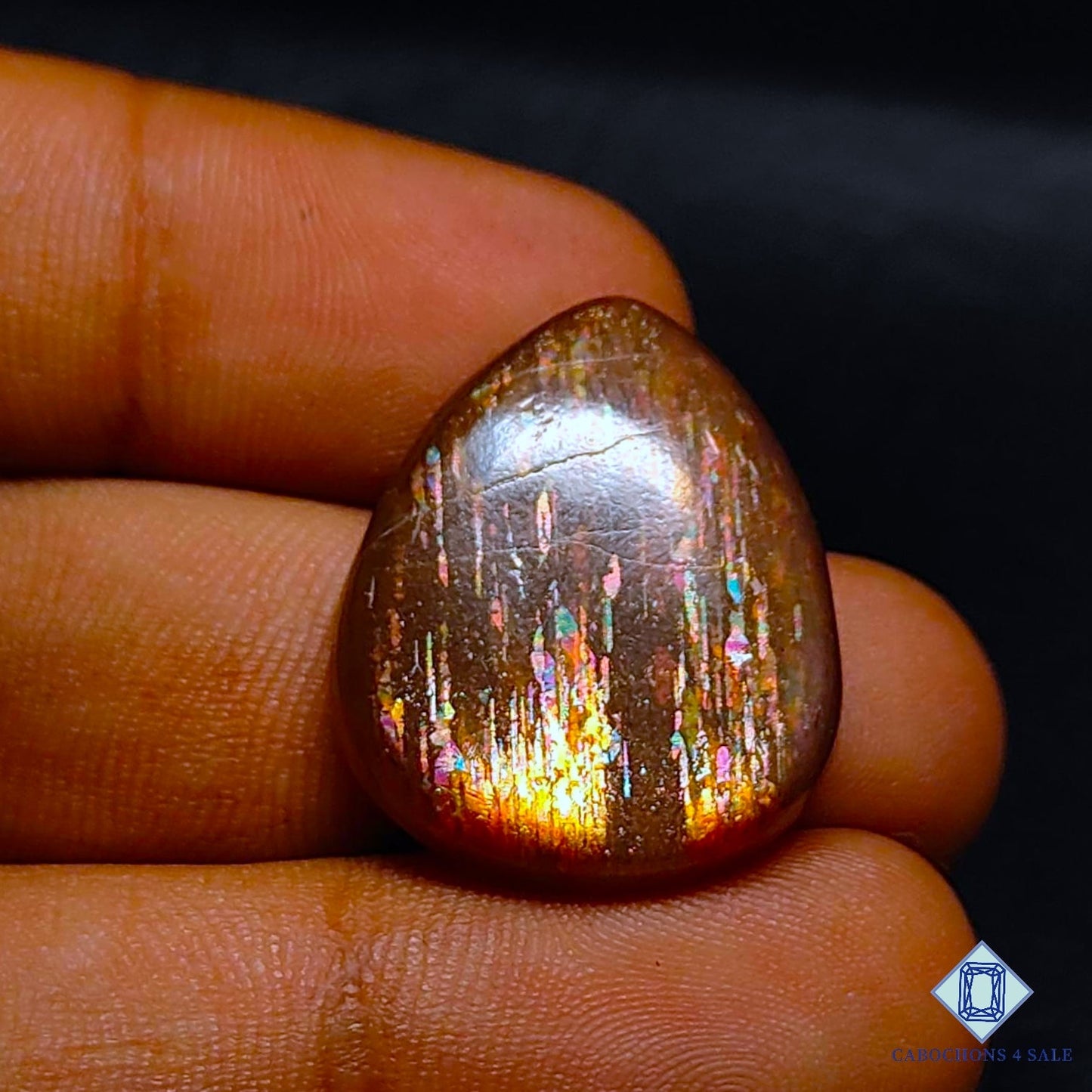 Meteor Shower Rainbow Lattice Sunstone