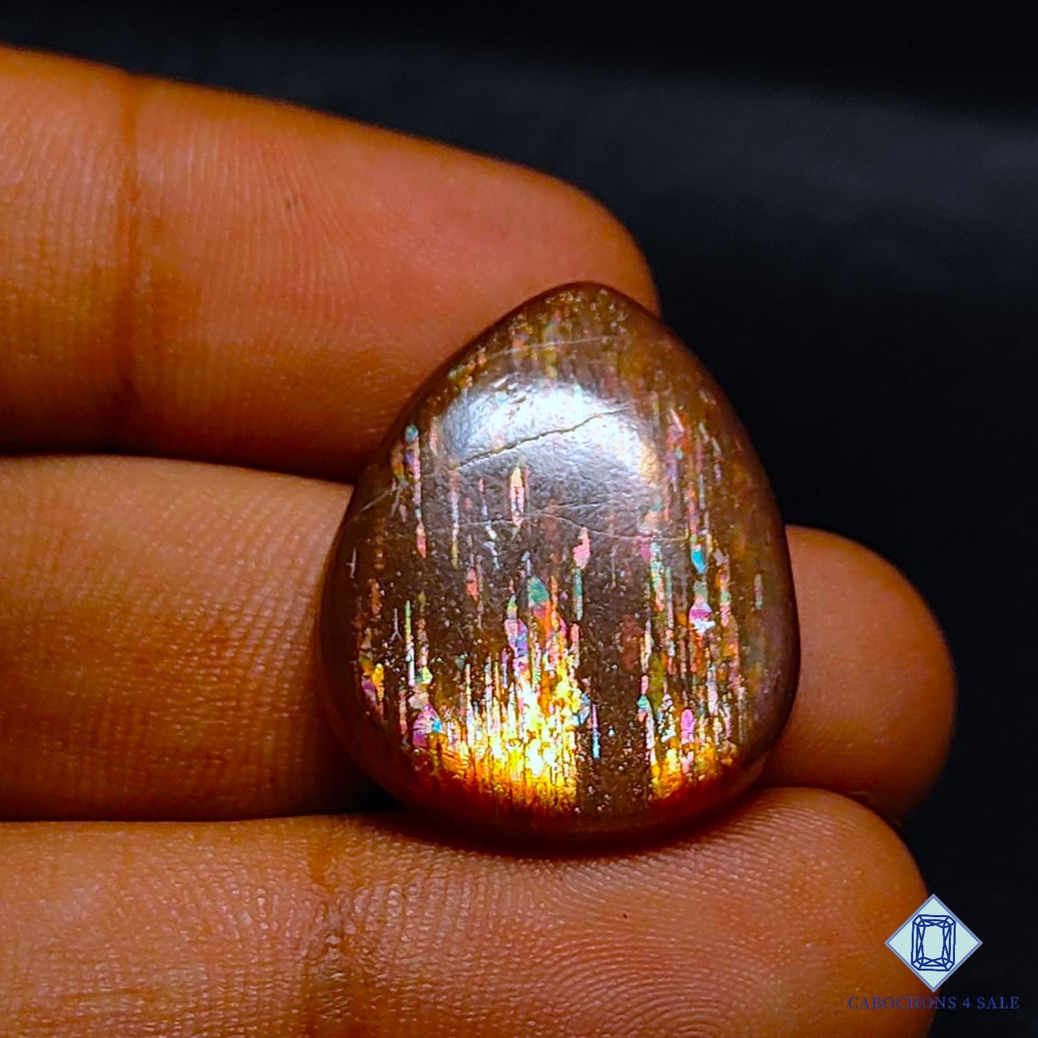Meteor Shower Rainbow Lattice Sunstone