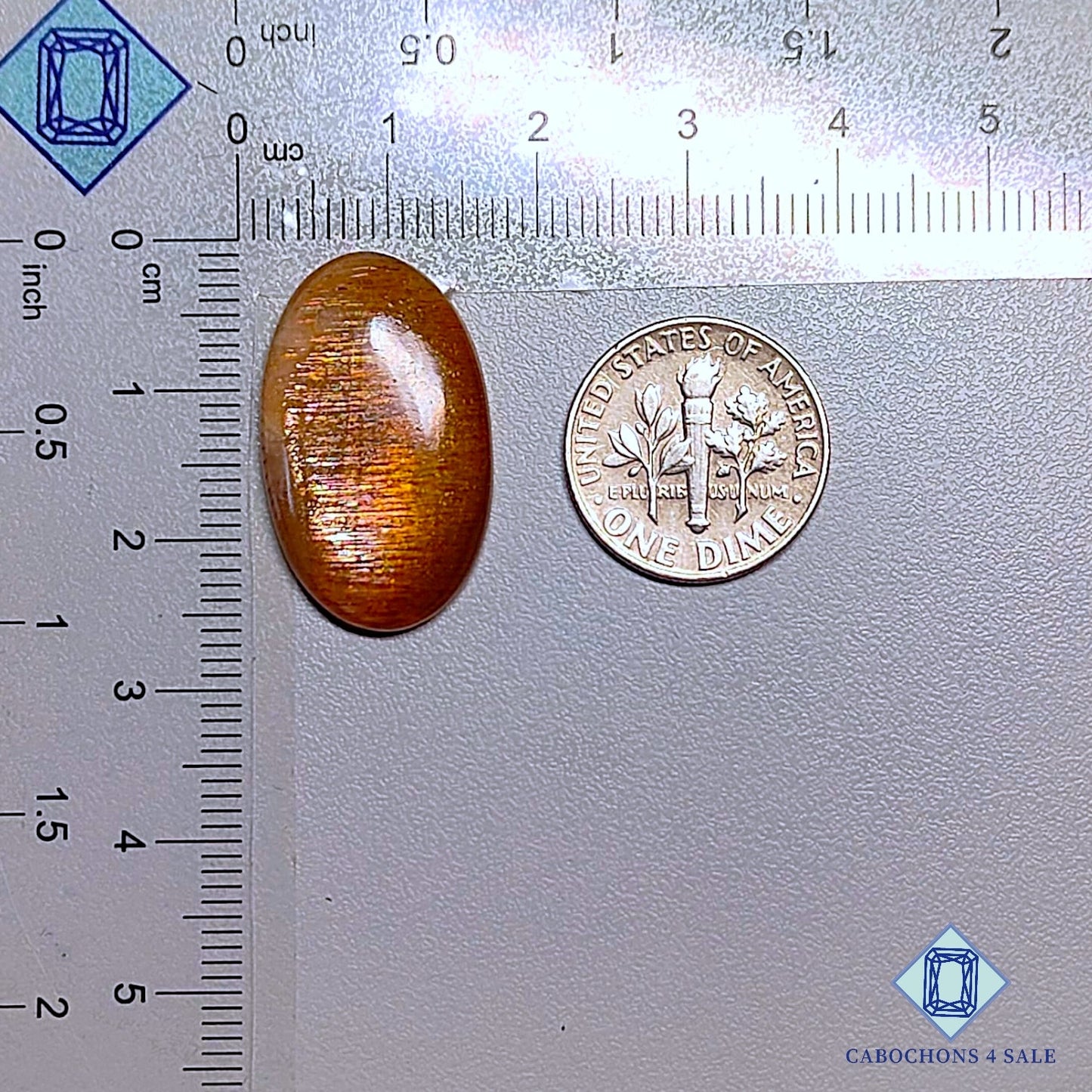 Cabujones ovalados de piedra solar con enrejado arcoíris de lluvia de meteoritos natural de 25 x 15 x 4 mm, procedentes de Australia, disponibles para la venta. 