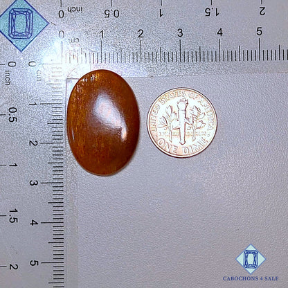 Cabujones ovalados de piedra solar con enrejado arcoíris de lluvia de meteoritos natural de 26 x 18 x 5 mm, procedentes de Australia, disponibles para la venta. 