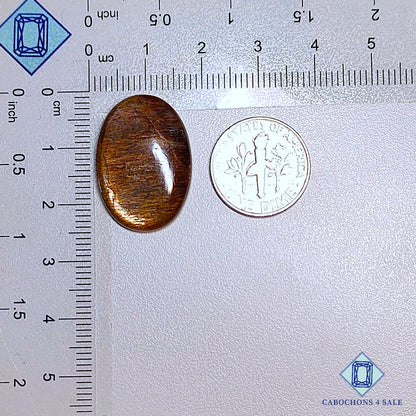 Cabujones ovalados de piedra solar con enrejado arcoíris de lluvia de meteoritos natural de 24 x 17 x 5 mm, procedentes de Australia, disponibles para la venta. 