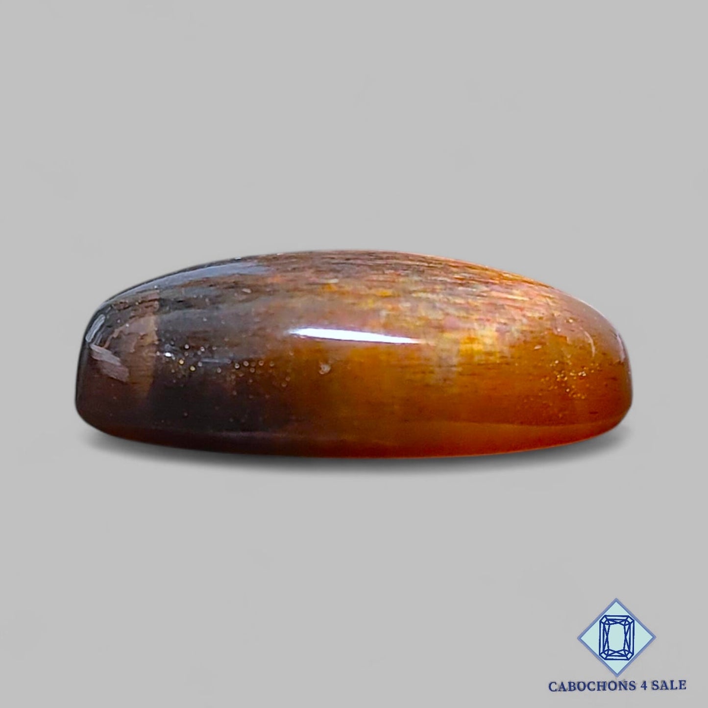 Cabujones ovalados de piedra solar con enrejado arcoíris de lluvia de meteoritos natural de 22 x 16 x 6 mm, procedentes de Australia, disponibles para la venta. 