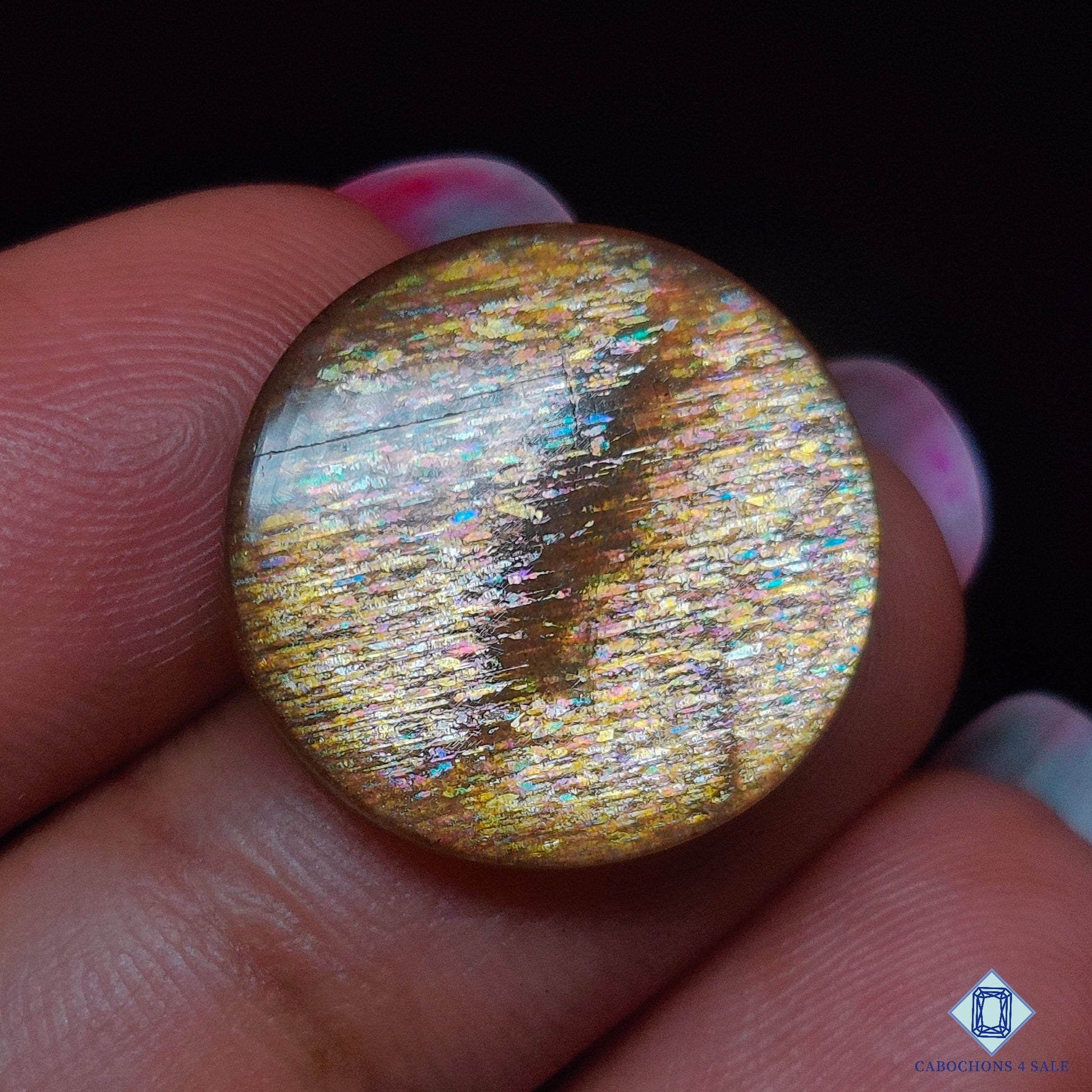 Meteor Shower Rainbow Lattice Sunstone