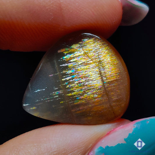 Meteor Shower Rainbow Lattice Sunstone
