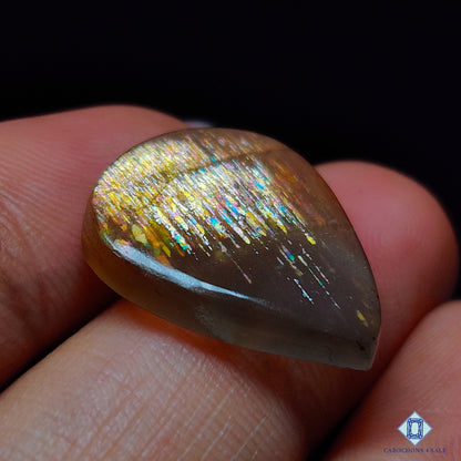 Meteor Shower Rainbow Lattice Sunstone