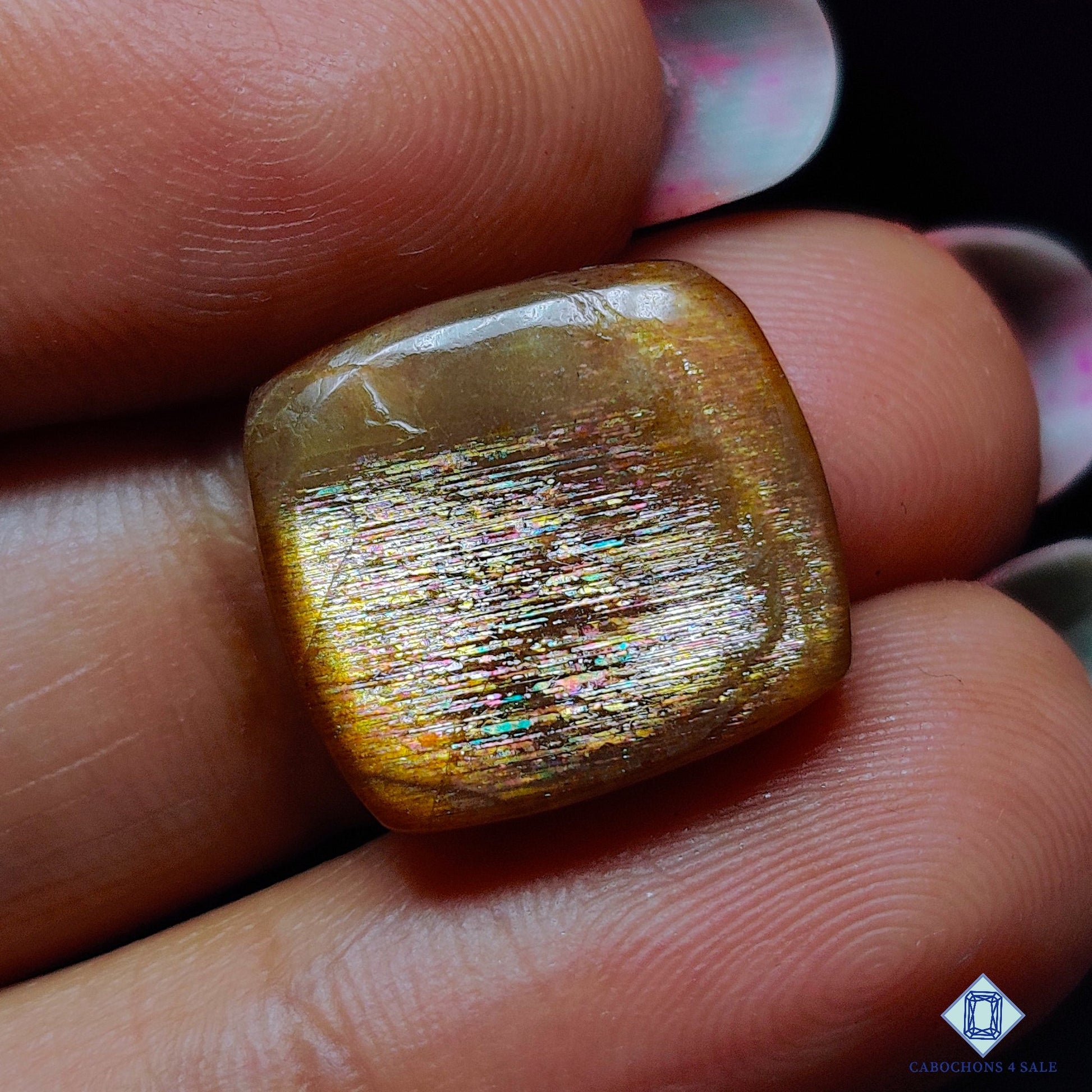 Meteor Shower Rainbow Lattice Sunstone