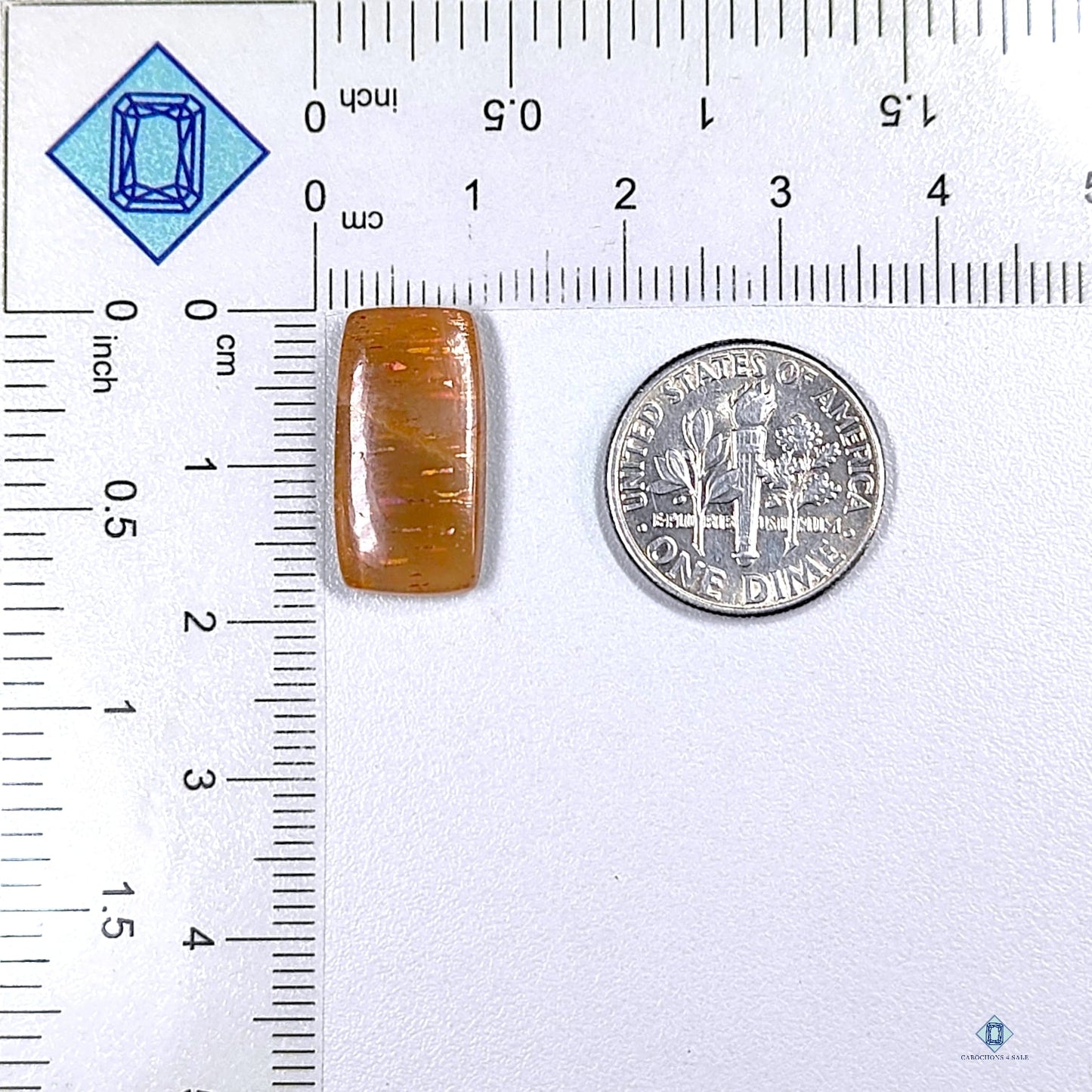 Meteor Shower Rainbow Lattice Sunstone Rectangular Cabochons