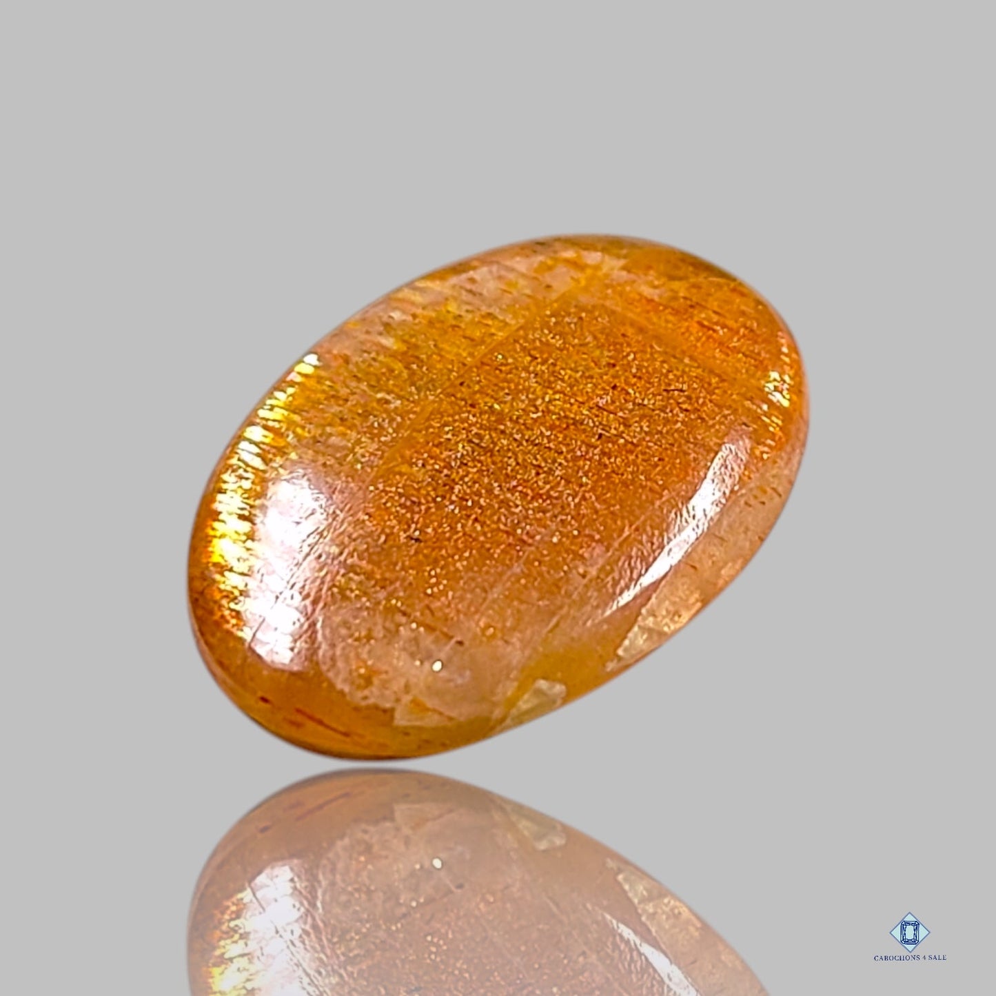 Meteor Shower Rainbow Lattice Sunstone Oval Cabochons