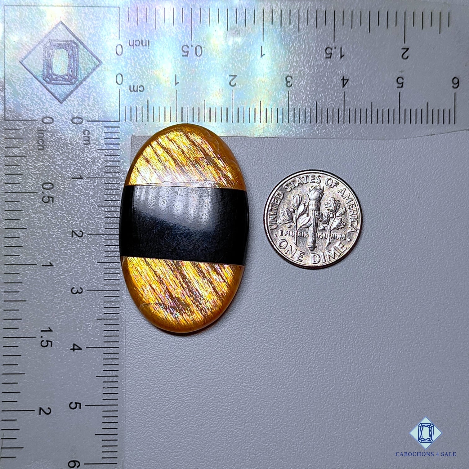 Meteor Shower Rainbow Lattice Sunstone + Black Onyx