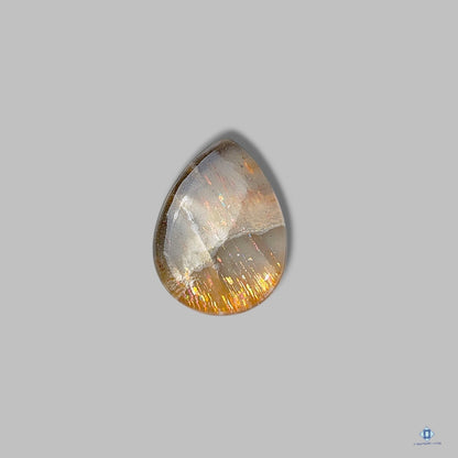 Meteor Shower Rainbow Lattice Sunstone +  Crystal Quartz Doublets