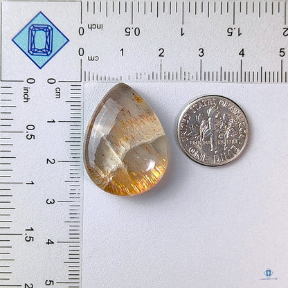 Meteor Shower Rainbow Lattice Sunstone +  Crystal Quartz Doublets Pear Doublets