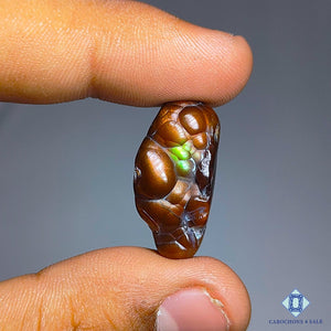 Natural Mexican Fire Agate Gemstone Fancy Druzy 25*12*9mm from Mexico available for sale