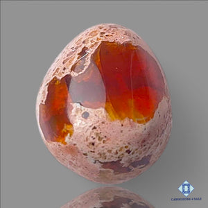 Natural Mexican Fire Opal Gemstone Pear Cabochons 18*16*8mm from Mexico available for sale