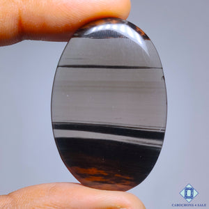 Midnight Lace Obsidian Oval Cabochons 42*28*4mm