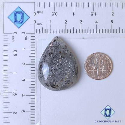 Midnight Quartz Pear Cabochons