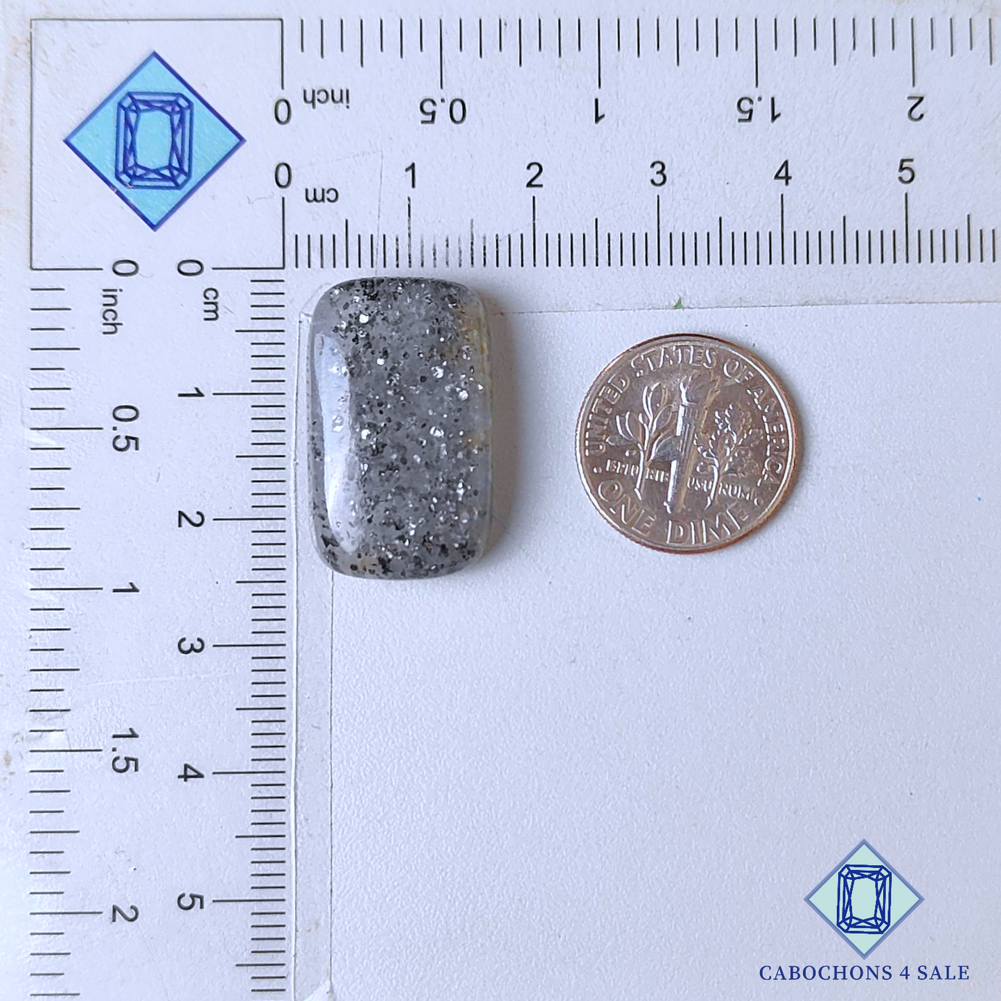 Midnight Quartz Rectangle Cabochons