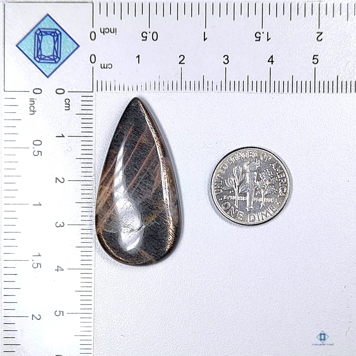 Midnight Obsidian Pear Cabochons