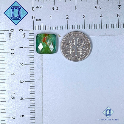 Natural Mint Kyanite Gemstone  Fancy Rose Cut 12*12*4mm from Brazil available for sale