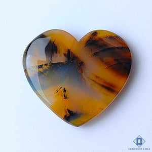 Montana Agate Heart Cabochons 30*27*5mm
