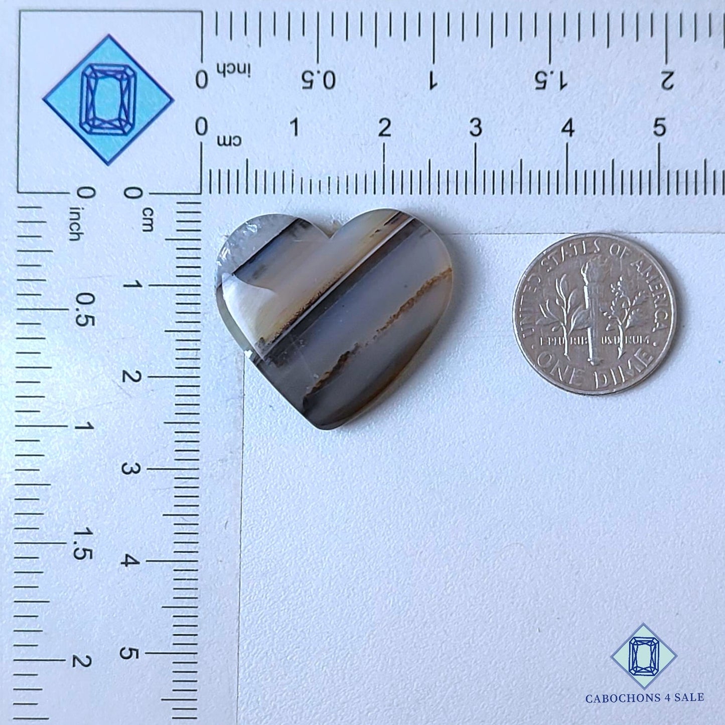 Natural Montana Agate Gemstone  Heart Carvings 24*26*5mm from USA  available for sale