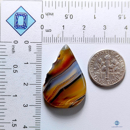 Montana Agate Pear Cabochons