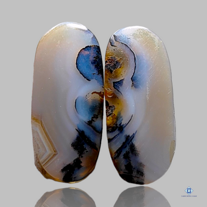 Montana agate-oval-cabochons