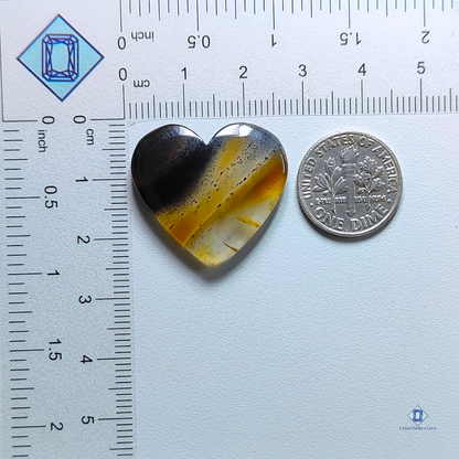 Montana agate-Heart-Cabochons