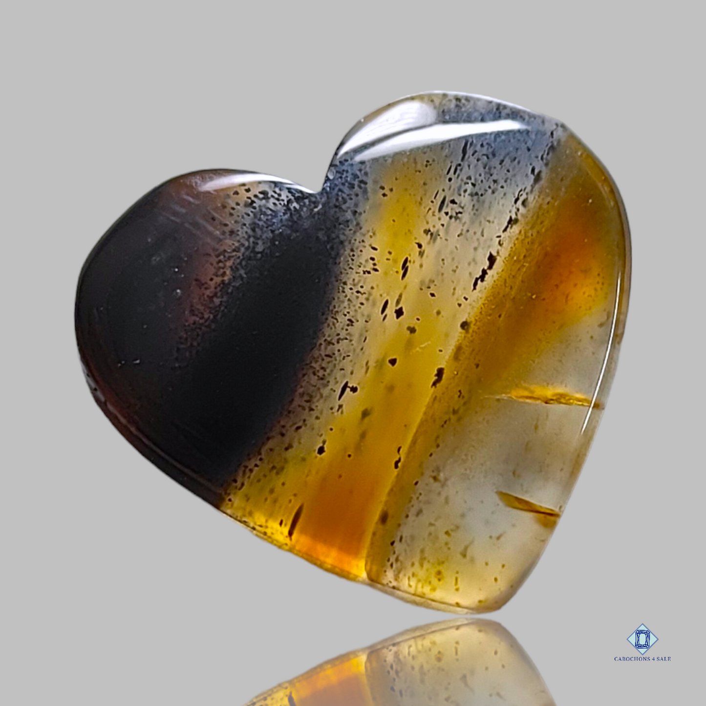 Montana agate-Heart-Cabochons