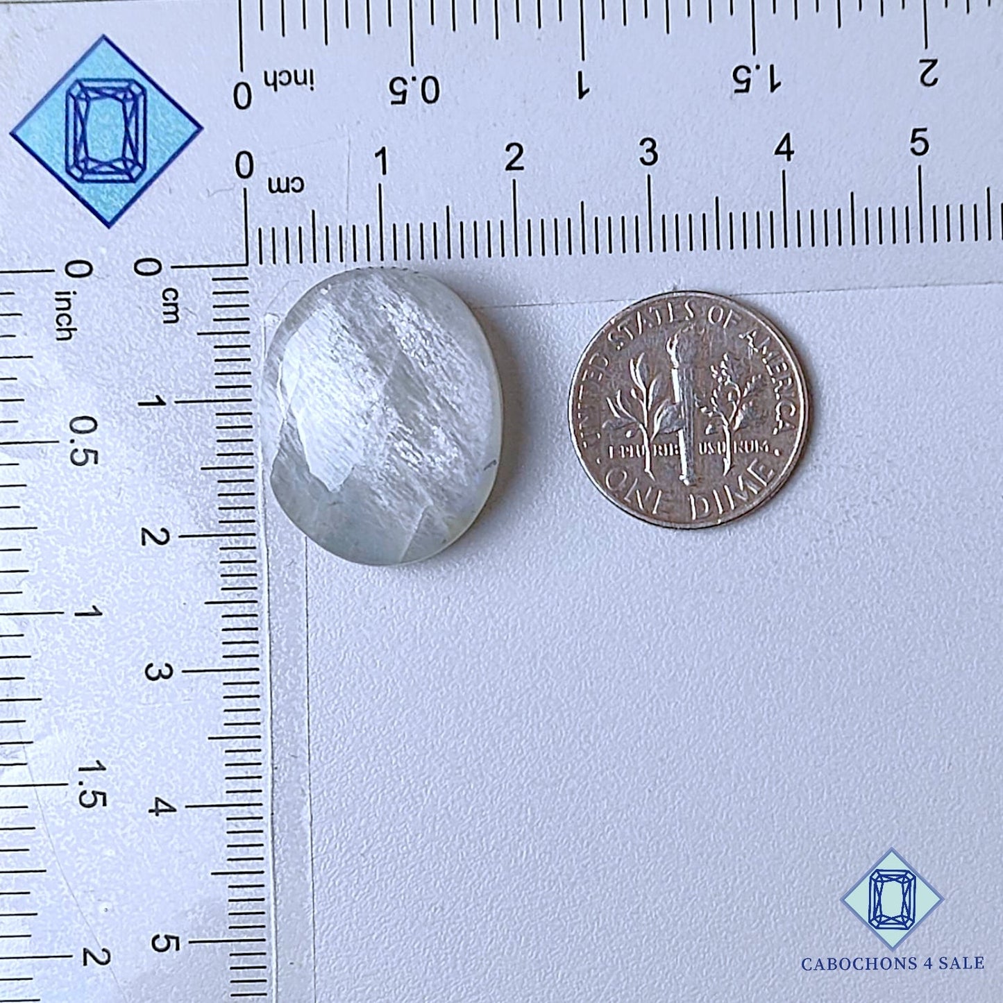 Cabujones ovalados de piedra lunar natural de 22 x 18 x 8 mm de Sri Lanka, disponibles para la venta.