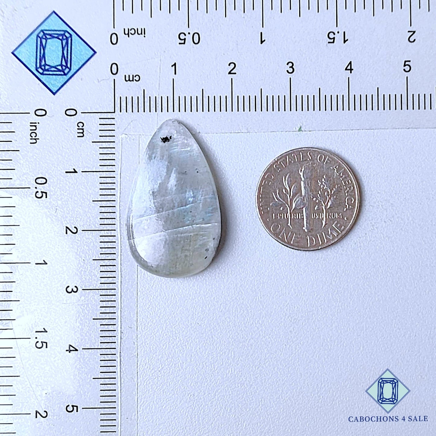 Natural Moonstone Gemstone  Pear Cabochons 27*16*5mm from Sri Lanka available for sale