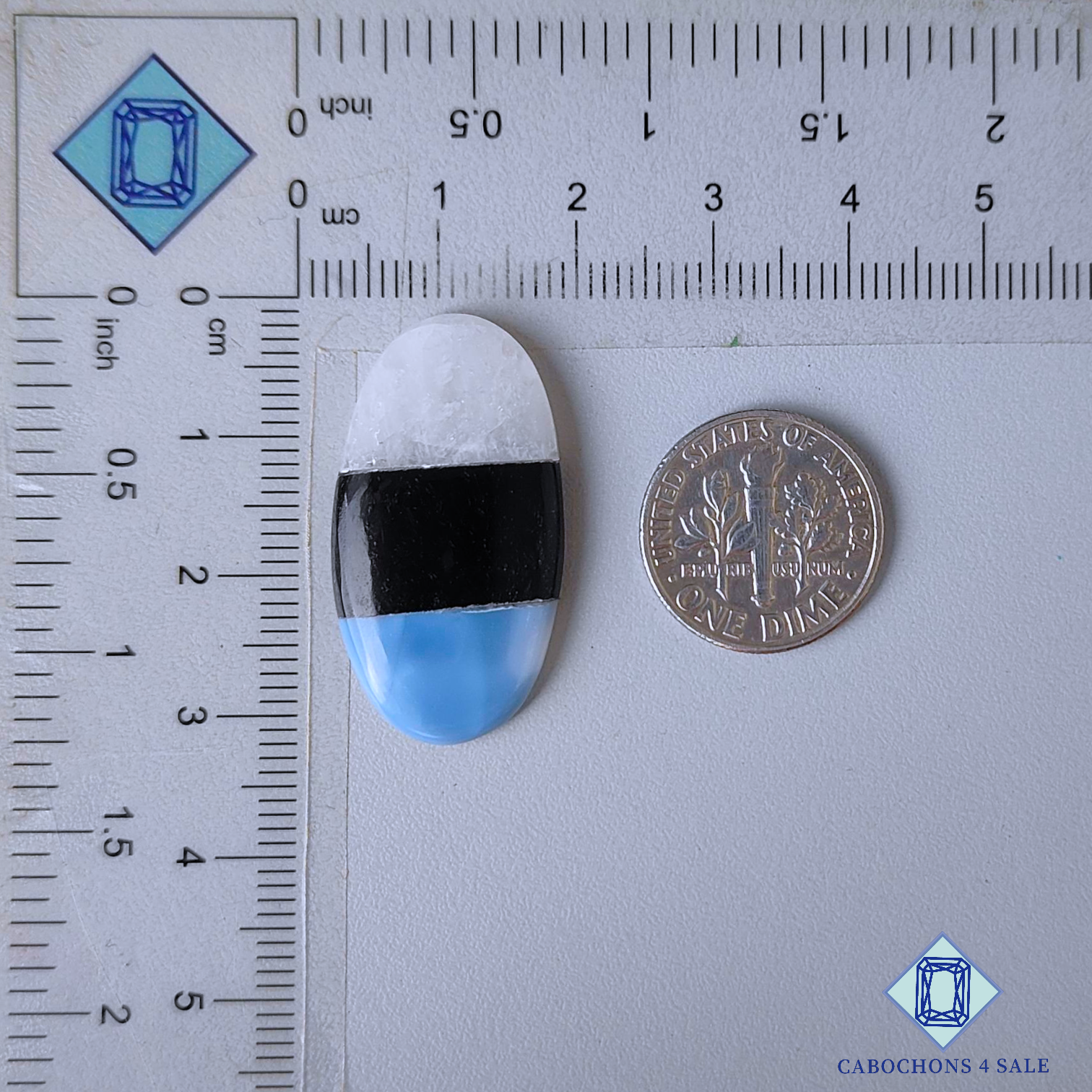 Moonstone + Black Onyx + Blue Opal