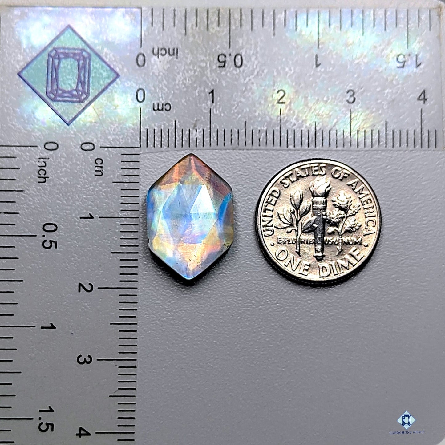 Moonstone +  MOP Doublets Hexagon All Cuts