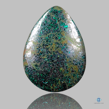 green,cabochons,pear,dioptase,35-40mm