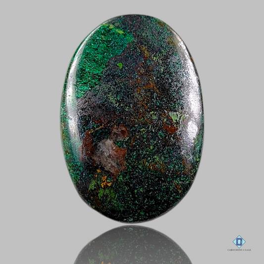 green,cabochons,oval,dioptase,30-35mm