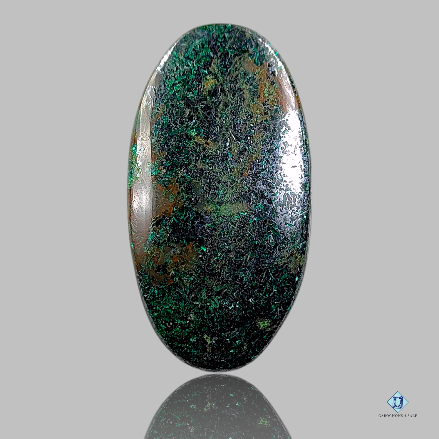 green,cabochons,oval,dioptase,35-40mm