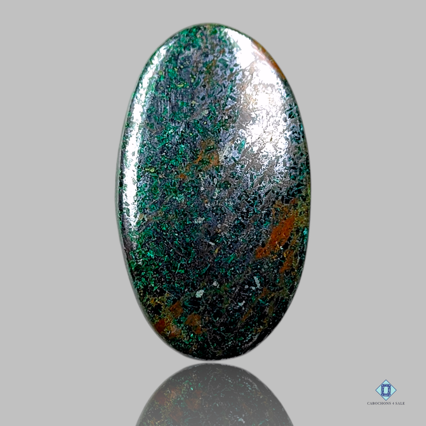 green,cabochons,oval,dioptase,30-35mm