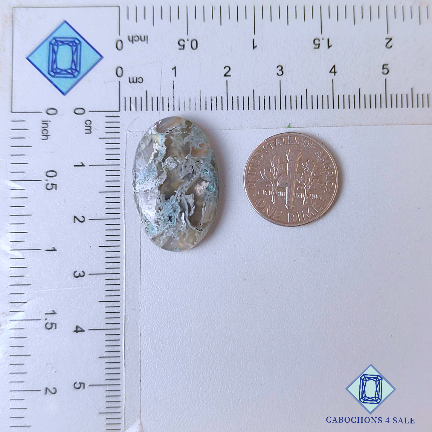 Moss Agate Oval Cabochons 25*15*5mm