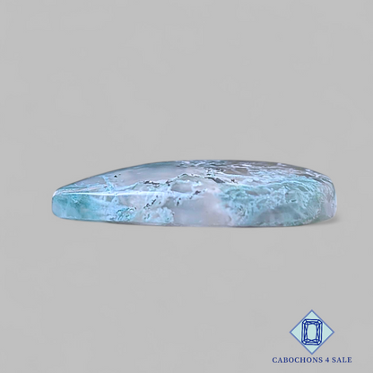 Cabujones de ágata musgosa en forma de pera de 23 x 20 x 4 mm