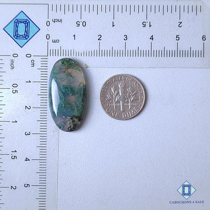Natural Moss Agate Gemstone  Oval Cabochons 28*15*5mm from USA  available for sale